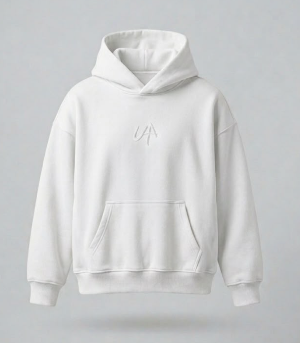 UA Essential Hoodie Blanca - mockup producto
